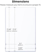 11 x 17 Rigid Clear Toploaders - Durable PVC Document Protectors, Plastic Sleeves for Photos, Larger Art Prints, and Menu Covers, 10 Pack