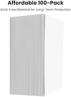 Magazine Boards – 100 Pack, 24pt Acid-Free, 8.5 x 11 Poster Board, Ideal for Magazine Storage & Fabric Organizer