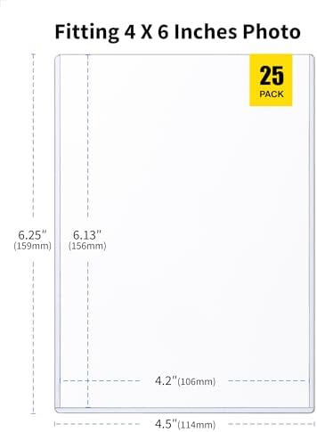 4x6 Toploader - Durable Hard Plastic Sleeves, Sheet Protectors for Photo Cards, Kpop, Post and Trading Cards (25-Pack)
