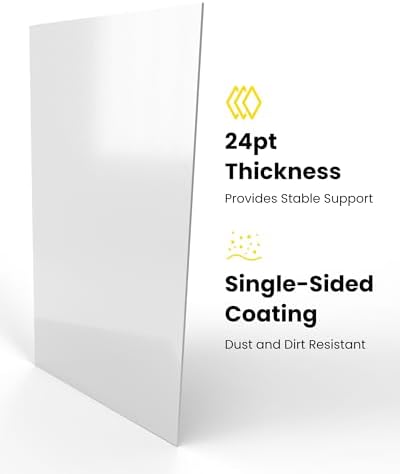 Magazine Boards – 100 Pack, 24pt Acid-Free, 8.5 x 11 Poster Board, Ideal for Magazine Storage & Fabric Organizer