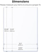 9x12 Toploader - Clear Semi-Rigid PVC Sheet Protectors, Hard Plastic Sleeves for Photos, Posters, Documents, and Prints (10-Pack)