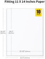 11x14 Toploader - Durable Clear PVC Sheet Protectors, Semi Rigid Plastic Sleeves as Frame Alternatives for Pictures, Photos, and Prints (10-Pack)