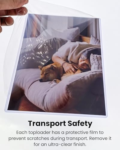 8.5 x 11 Hard Plastic Sheet Protectors - Rigid Clear Toploaders for Documents, Papers, Photos & Menu Covers, 10 Pack