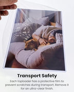 8.5 x 11 Hard Plastic Sheet Protectors - Rigid Clear Toploaders for Documents, Papers, Photos & Menu Covers, 10 Pack