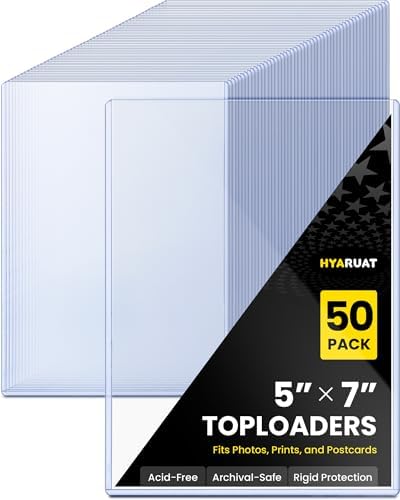 5x7 Toploader - Clear Rigid Photo Protectors for Your Precious Memories - Durable Hard Plastic Sleeves, 25 Pack