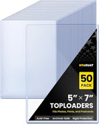 5x7 Toploader - Clear Rigid Photo Protectors for Your Precious Memories - Durable Hard Plastic Sleeves, 25 Pack