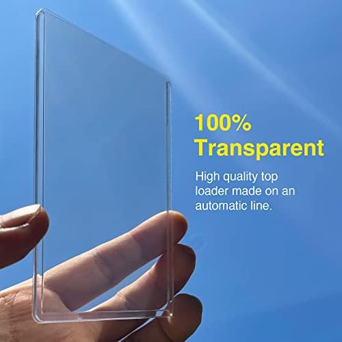 35pt Top Loaders for Cards, 3x4 Regular Holder with Protective Film, Toploader Card Protectors Hard Plastic, 25-Count