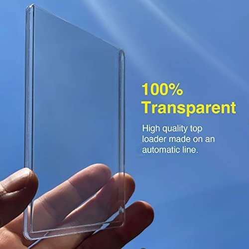 55pt Top Loaders for Cards, 3x4 Thick Holder with Protective Film, Toploader Card Protectors Hard Plastic, 25-Count