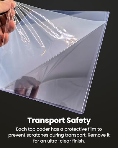 11 x 17 Rigid Clear Toploaders - Durable PVC Document Protectors, Plastic Sleeves for Photos, Larger Art Prints, and Menu Covers, 10 Pack