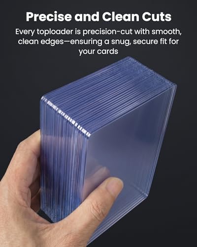 5.4" x 7.5" Jumbo Card Sleeves Hard Plastic, 25 Pack Toploaders Card Protectors Fits up to 5.67 x 7.64 in Oversized Trading Cards & Photos, 39PT Semi Rigid PVC Holder Archival Safe (Blue Tint)