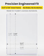 5.4" x 7.5" Jumbo Card Sleeves Hard Plastic, 25 Pack Toploaders Card Protectors Fits up to 5.67 x 7.64 in Oversized Trading Cards & Photos, 39PT Semi Rigid PVC Holder Archival Safe (Blue Tint)