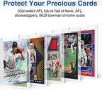 55pt Top Loaders for Cards, 3x4 Thick Holder with Protective Film, Toploader Card Protectors Hard Plastic, 25-Count