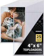 4x6 Toploader - Durable Hard Plastic Sleeves, Sheet Protectors for Photo Cards, Kpop, Post and Trading Cards (25-Pack)