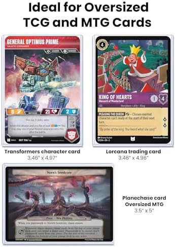 3.5x5 Toploader - Semi-Rigid Plastic Sleeves, Clear Protectors for Transformer Characters, Oversized MTG & TCG Trading Cards (25-Pack)