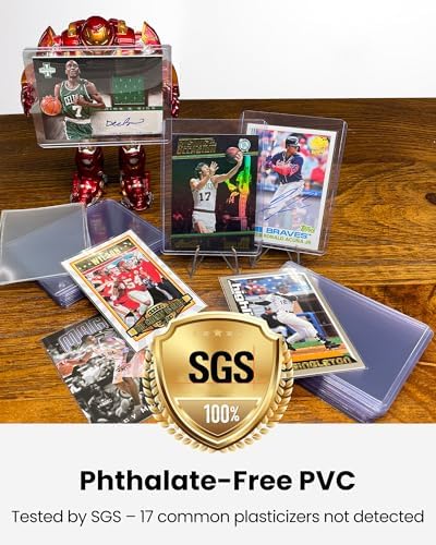 100 Pack 3x4 Top Loaders with Protective Film, 35pt Clear Rigid Plastic Sleeves for Trading Cards, Standard Size Hard Protectors for Sports Collection and Kpop Photocard Storage