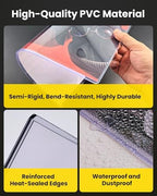 8.5 x 11 Hard Plastic Sheet Protectors - Rigid Clear Toploaders for Documents, Papers, Photos & Menu Covers, 10 Pack