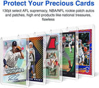 130pt Top Loaders for Cards, 3x4 Real Thick Holder with Protective Film, Toploader Card Protectors Hard Plastic, 10-Count