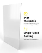 Silver Comic Book Boards – 100 Pack, Acid-Free White Cardboard, 24pt, Precision Cut for Silver Age Comic Bags, Ideal for Storage & Archival