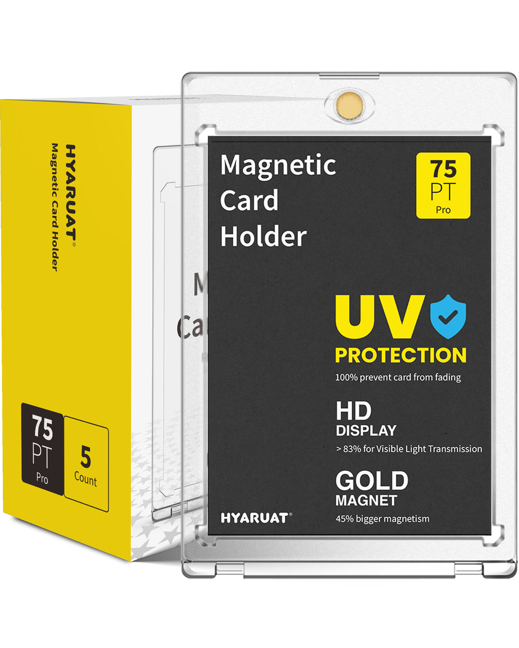 75pt Magnetic Card Holders for Trading Cards - 5 Pack