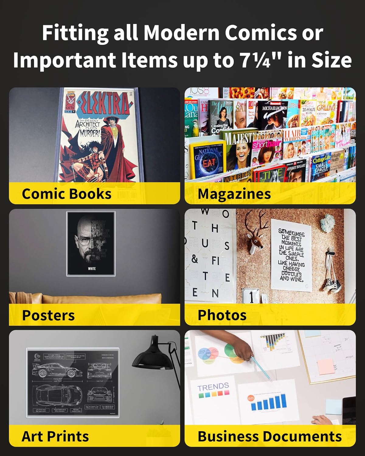 Comic Book Top Loaders - Protector Hard Case Sleeve, Toploader Holder for Silver Age and Current Comics, 10 Pack